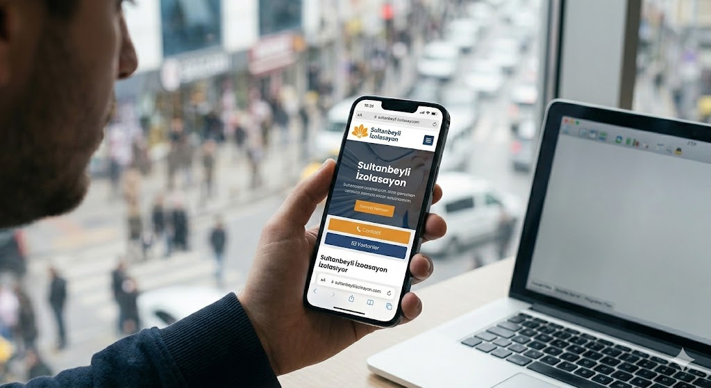 Modern bir akıllı telefon ekranında kusursuz görünen mobil uyumlu bir WordPress teması.